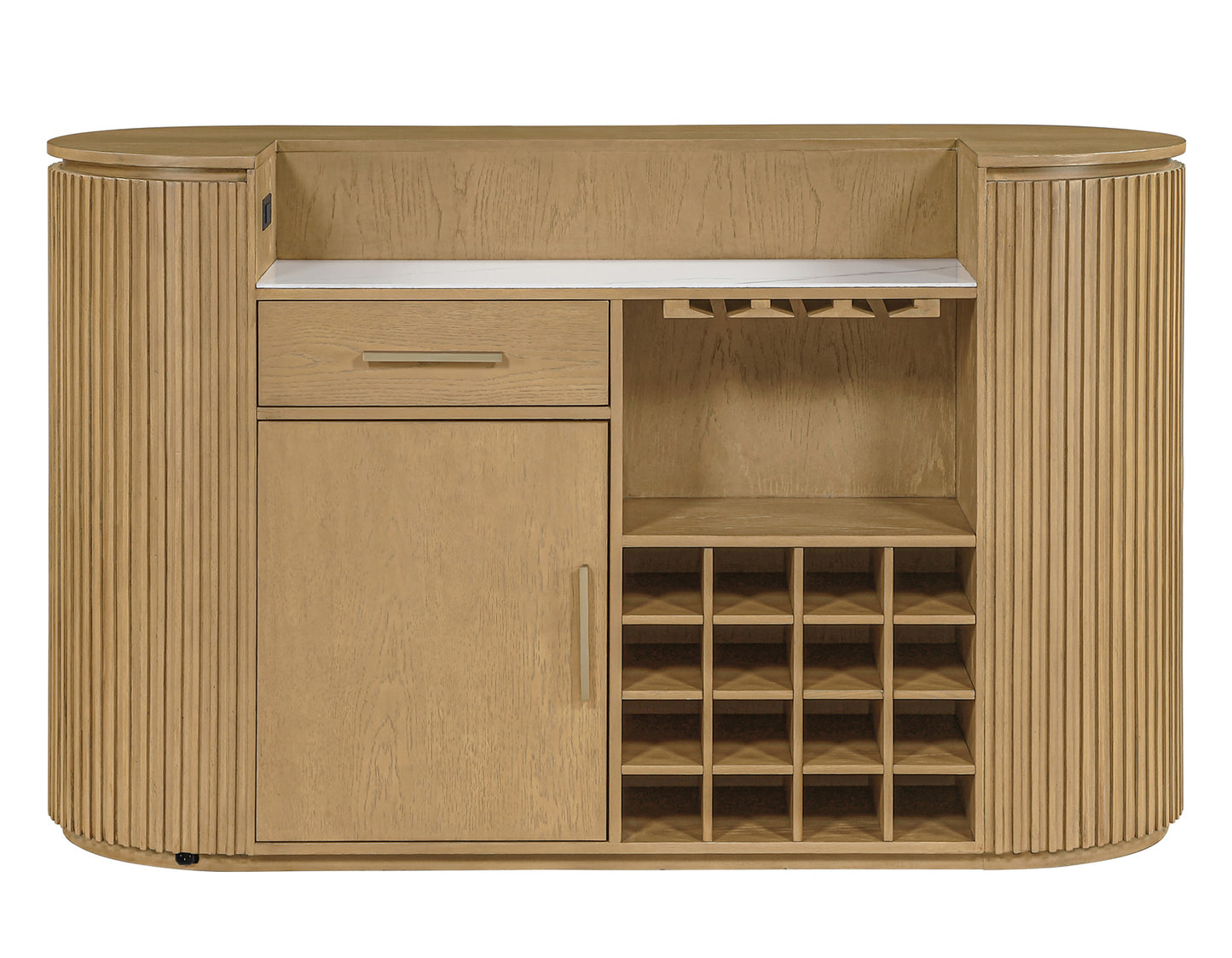 Colvin Reeded Bar, Toffee Finish