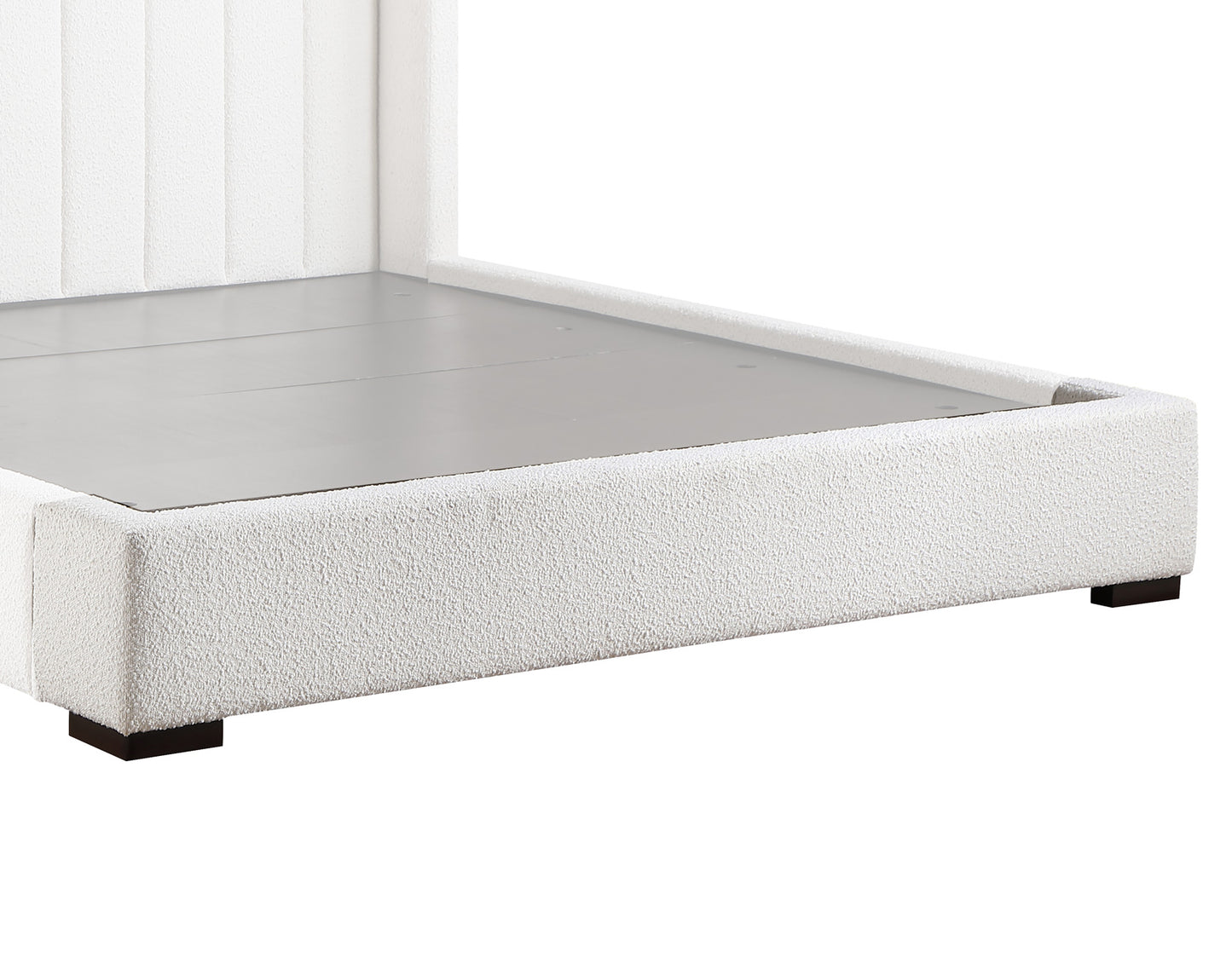 Pearson Queen Bed, Cream Velvet