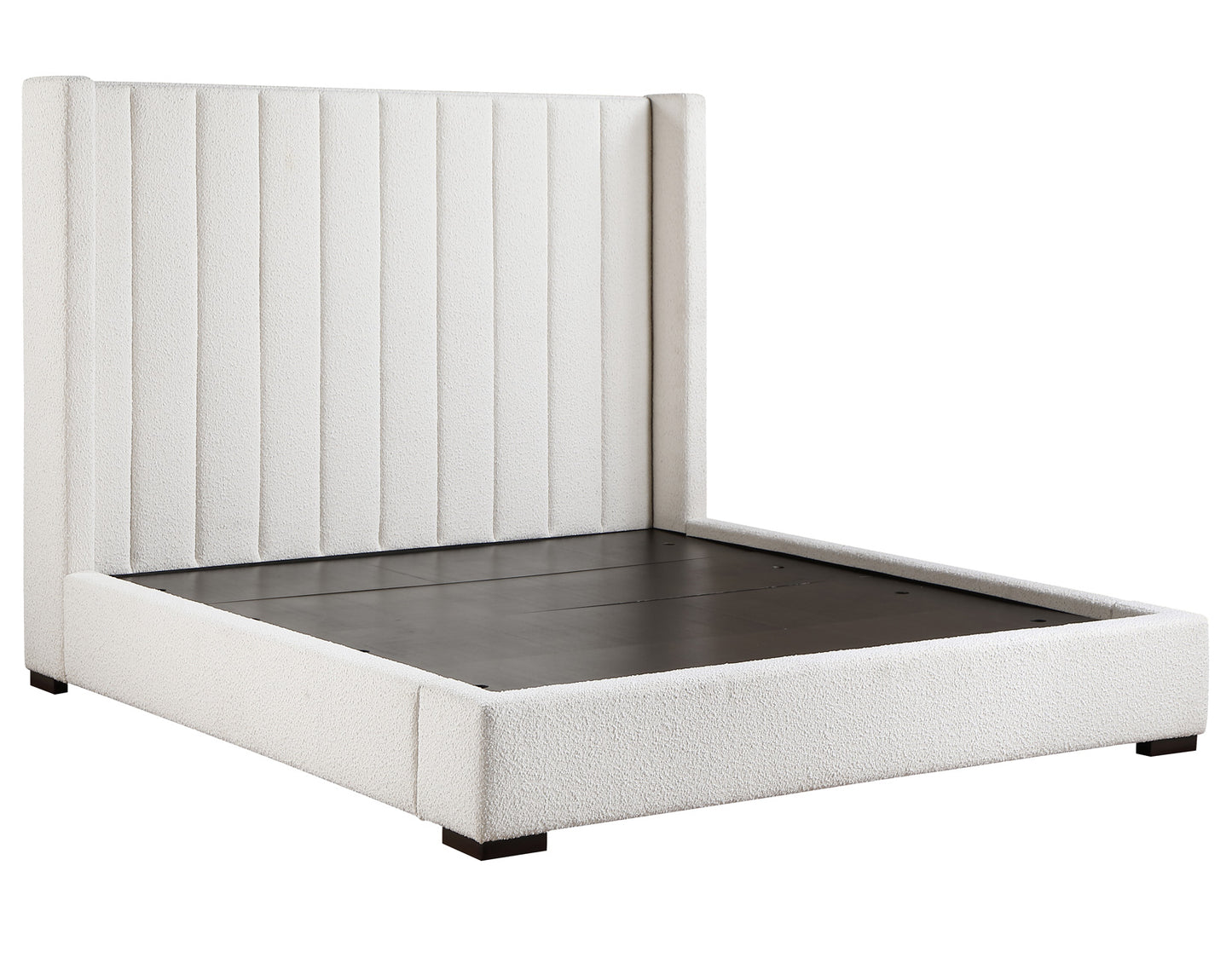 Pearson Queen Bed, Cream Velvet