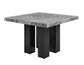 Artemis 54 inch Square
Gray Marble Top Counter Table, Black Finish