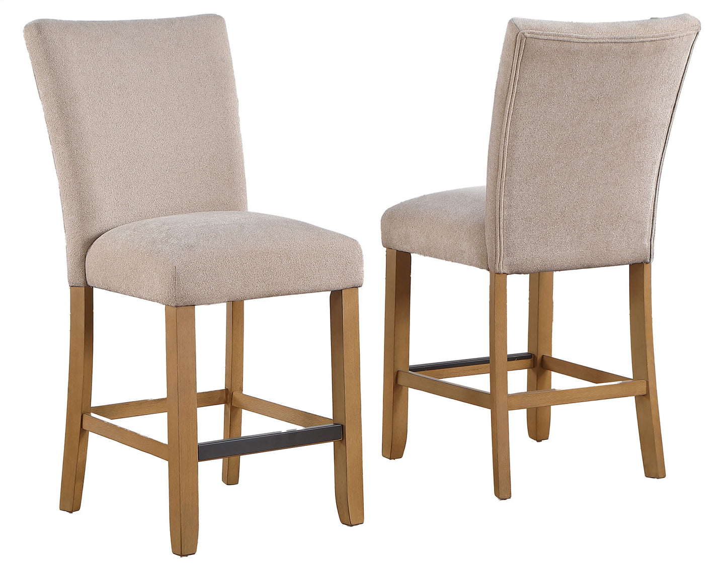 Artemis 24″ Counter Stool, Beige Chenille