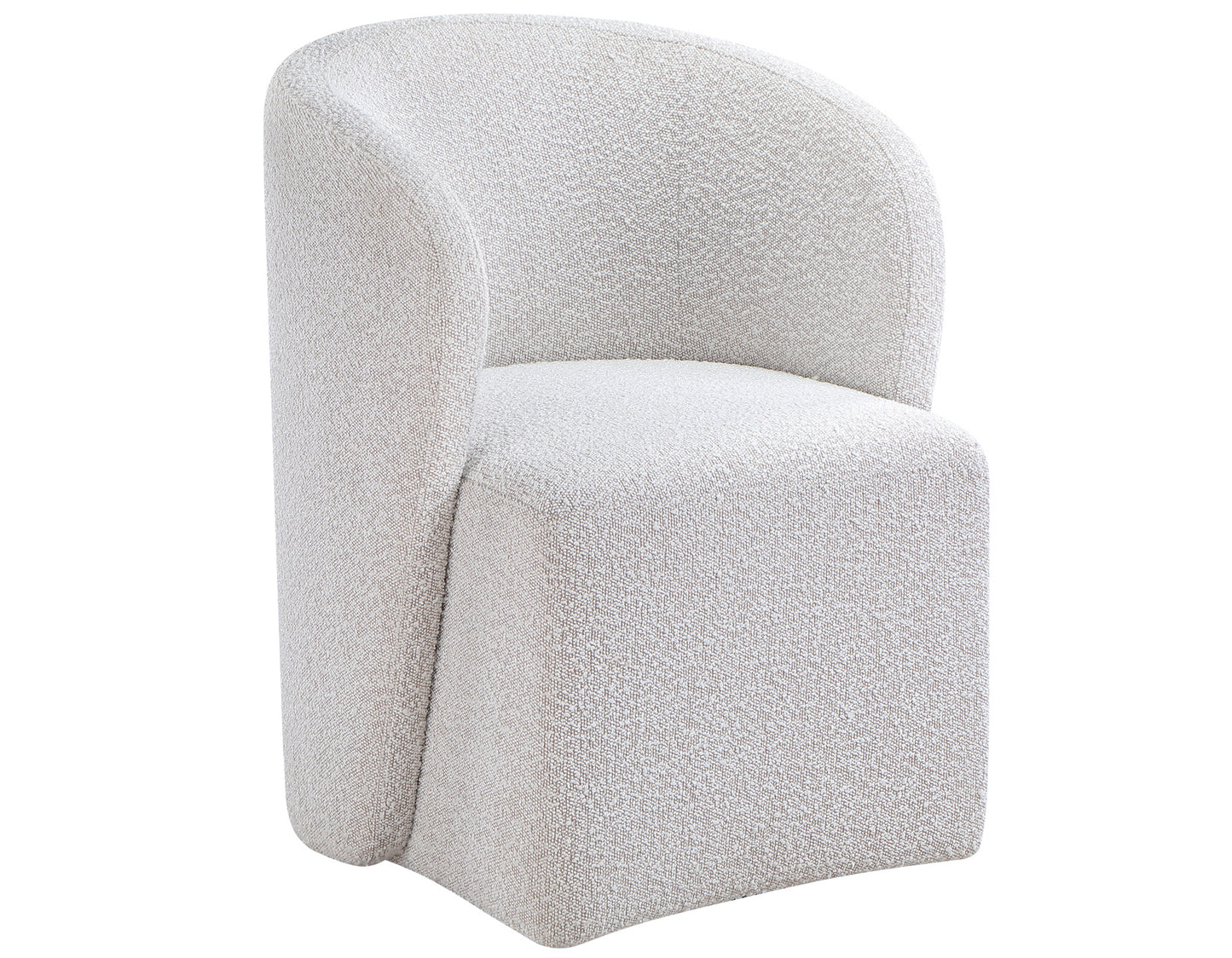 Annie Barrel Chair w/Casters, Eggshell