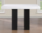 Artemis 54 inch Square
White Marble Top Counter Table, Black Finish