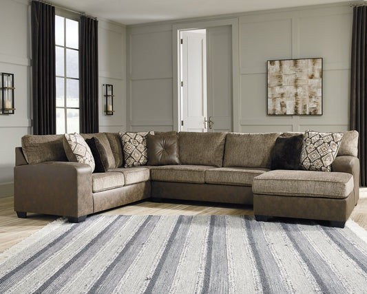 Abalone 3-Piece Sectional with Chaise Smyrna Furniture Outlet