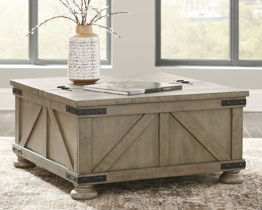 Aldwin Cocktail Table with Storage Smyrna Furniture Outlet