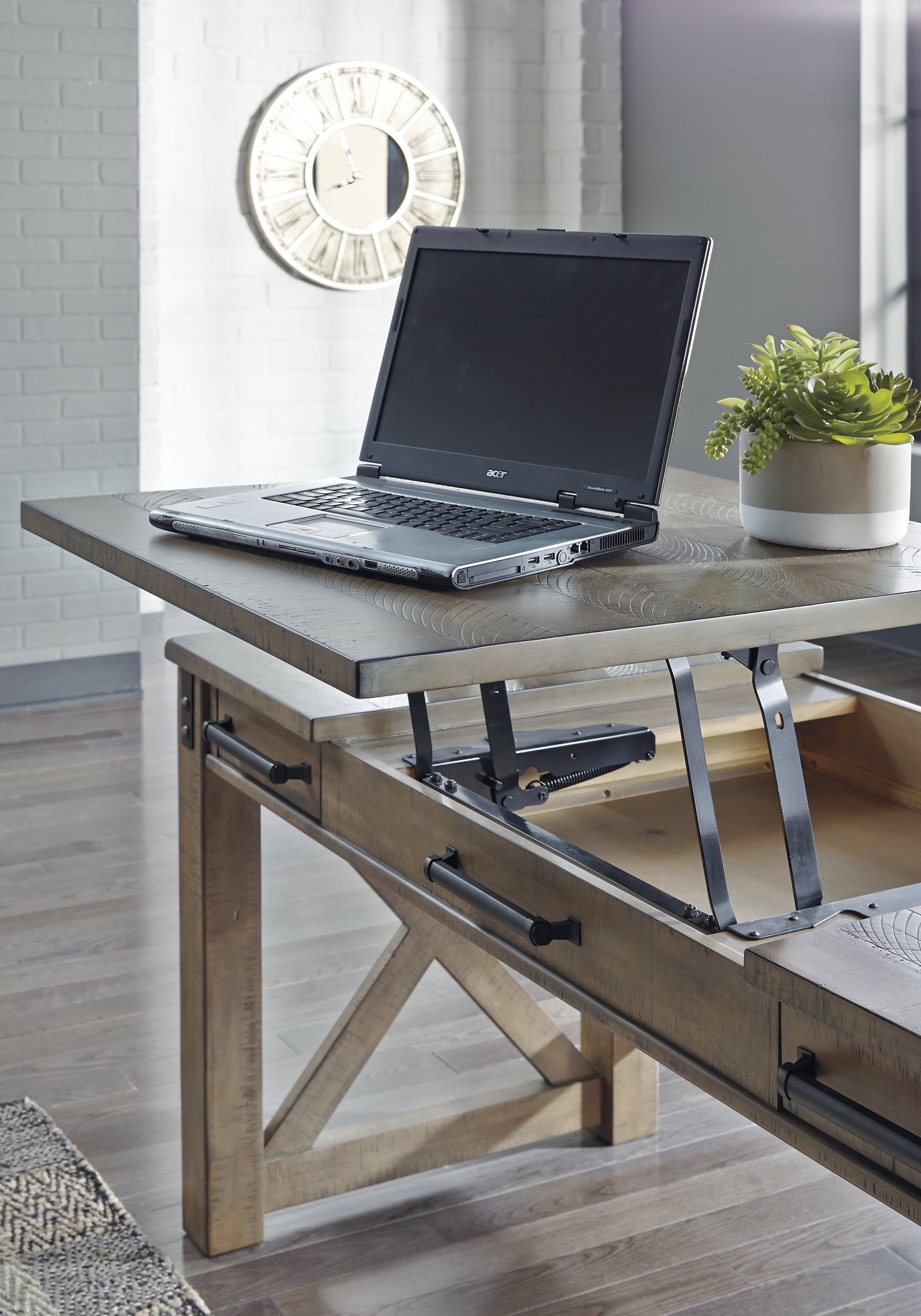 Aldwin Home Office Lift Top Desk Smyrna Furniture Outlet