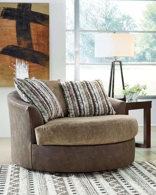 Alesbury Oversized Swivel Accent Chair Smyrna Furniture Outlet