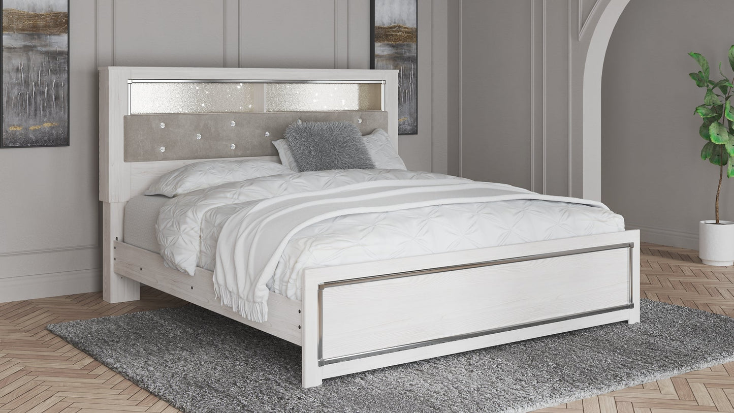 Altyra King Bookcase Headboard with Dresser Smyrna Furniture Outlet