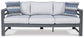Amora Outdoor Sofa and Loveseat with Coffee Table and 2 End Tables Smyrna Furniture Outlet