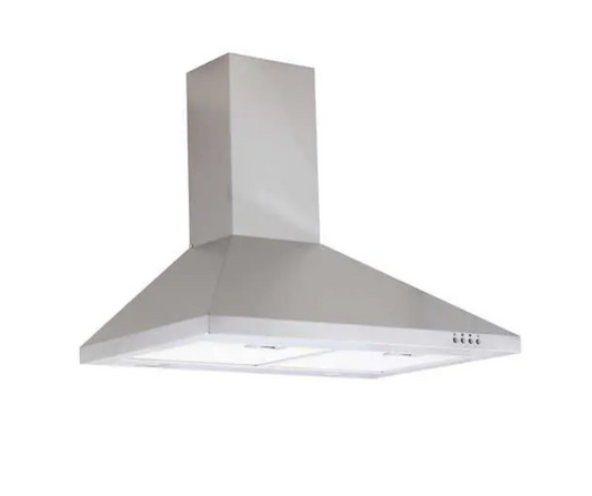 Ancona 30 Inch. Pyramid Range Hood with Aluminum Mesh Filters Smyrna Furniture Outlet