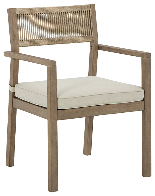 Aria Plains Arm Chair With Cushion (2/CN) Smyrna Furniture Outlet