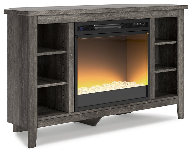 Arlenbry Corner TV Stand with Electric Fireplace Smyrna Furniture Outlet
