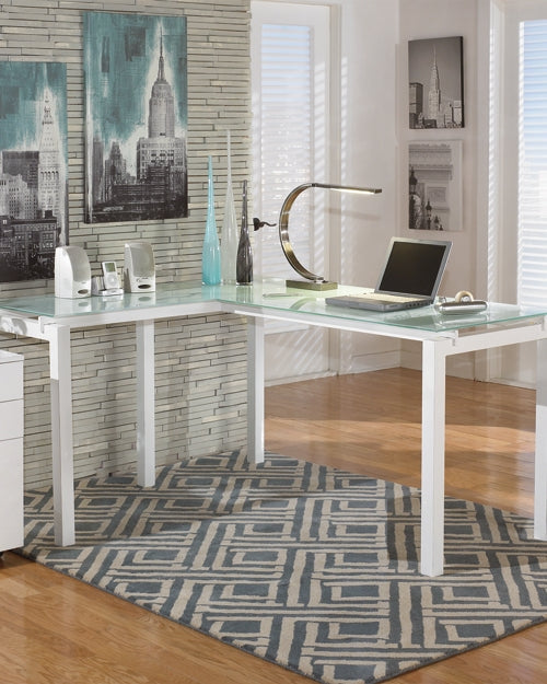 Baraga L-Desk Smyrna Furniture Outlet
