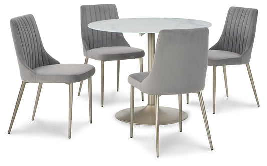 Barchoni Dining Table and 4 Chairs Smyrna Furniture Outlet