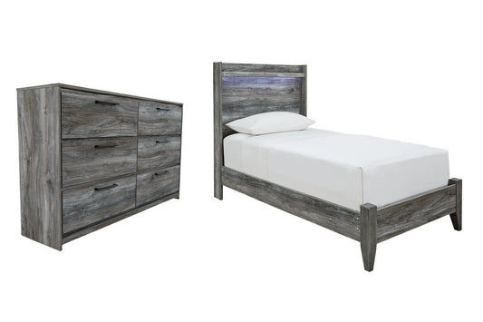 Baystorm Twin Panel Bed with Dresser Smyrna Furniture Outlet