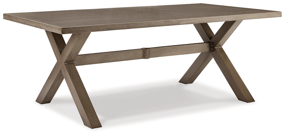 Beach Front RECT Dining Table w/UMB OPT Smyrna Furniture Outlet