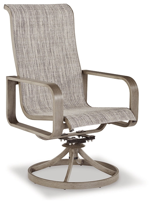 Beach Front Sling Swivel Chair (2/CN) Smyrna Furniture Outlet