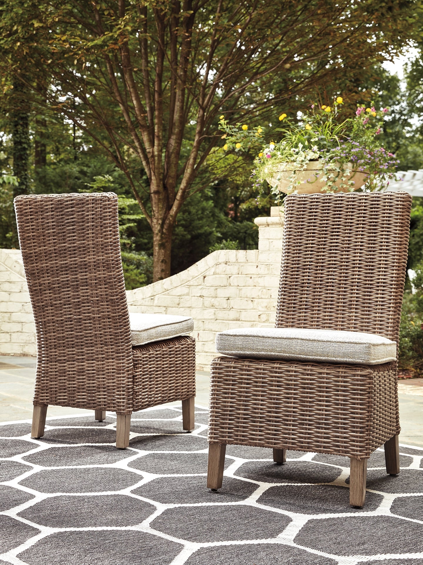 Beachcroft Outdoor Dining Table and 2 Chairs and 2 Benches Smyrna Furniture Outlet