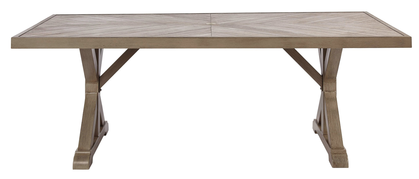 Beachcroft RECT Dining Table w/UMB OPT Smyrna Furniture Outlet
