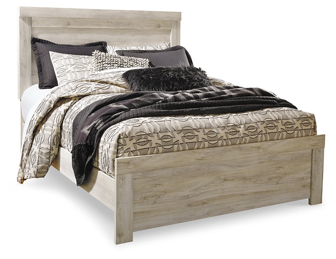 Bellaby Queen Panel Bed with Mirrored Dresser, Chest and 2 Nightstands Smyrna Furniture Outlet
