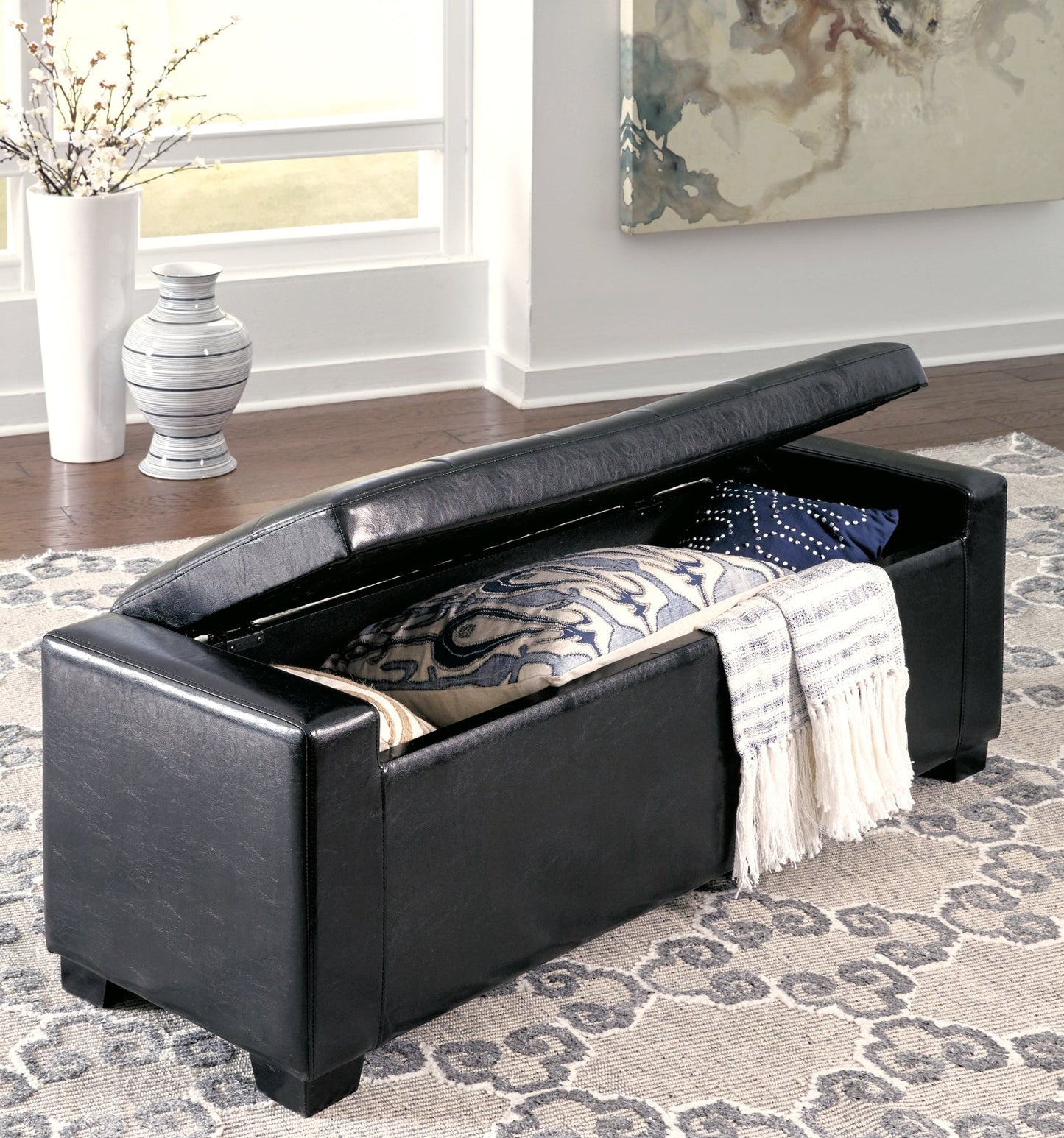 Benches Upholstered Storage Bench Smyrna Furniture Outlet