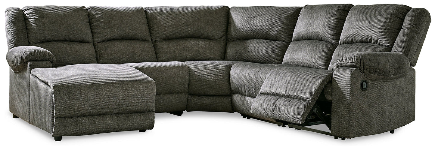 Benlocke 5-Piece Reclining Sectional with Chaise Smyrna Furniture Outlet
