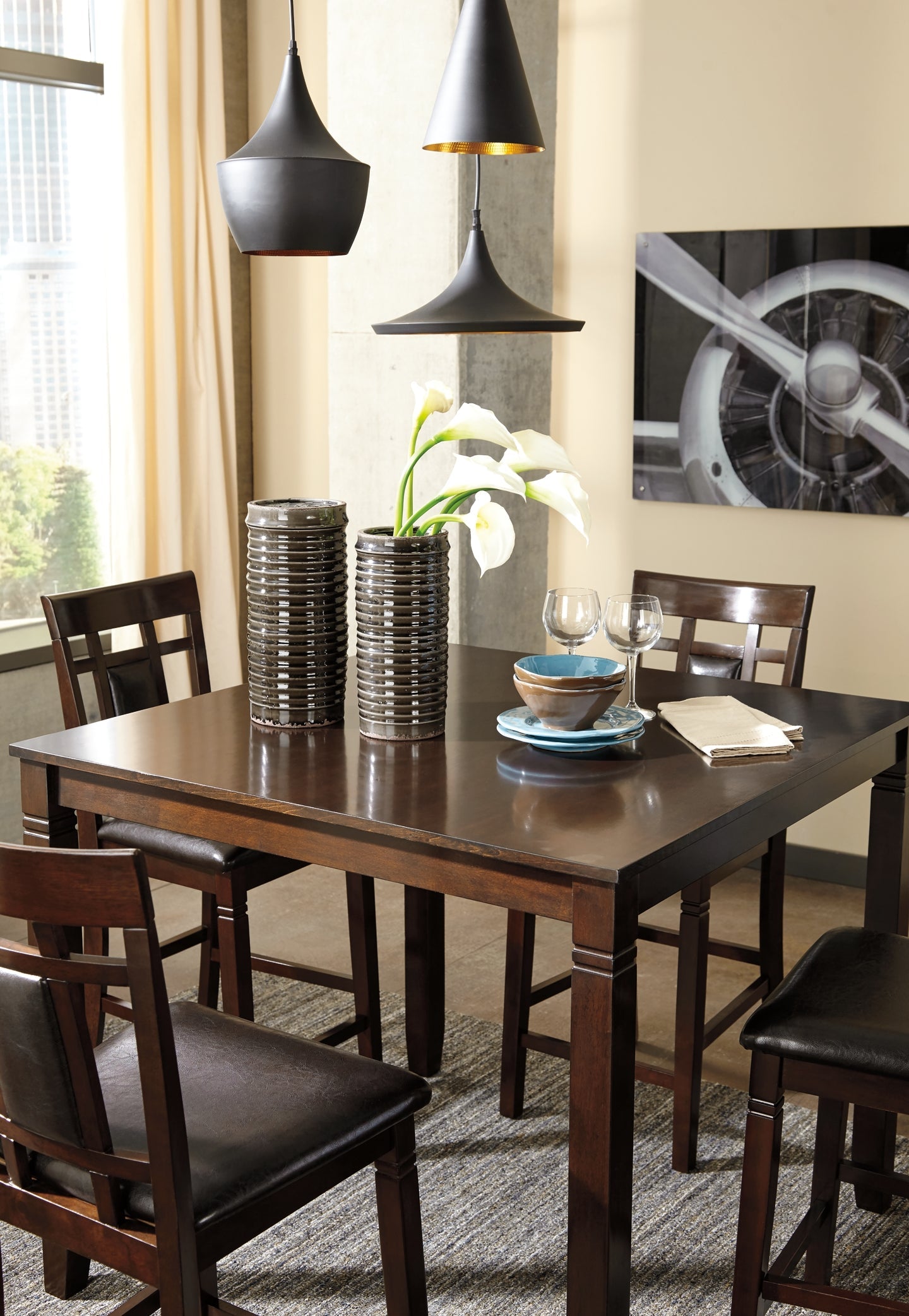 Bennox DRM Counter Table Set (5/CN) Smyrna Furniture Outlet
