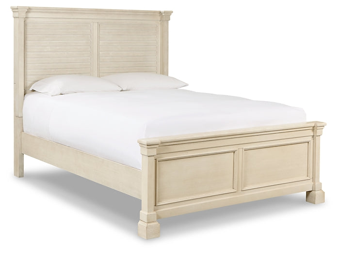 Bolanburg Queen Panel Bed with Mirrored Dresser and Chest Smyrna Furniture Outlet
