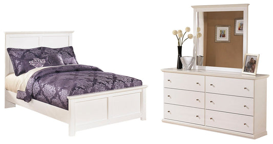 Bostwick Shoals Full Panel Bed with Mirrored Dresser Smyrna Furniture Outlet