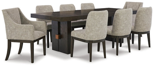 Burkhaus Dining Table and 8 Chairs Smyrna Furniture Outlet