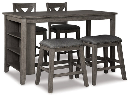 Caitbrook Counter Height Dining Table and 4 Barstools Smyrna Furniture Outlet