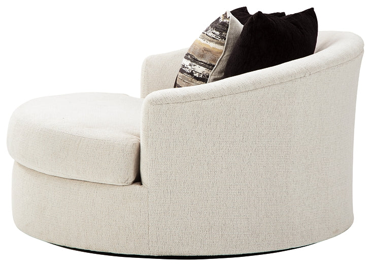 Cambri Oversized Round Swivel Chair Smyrna Furniture Outlet