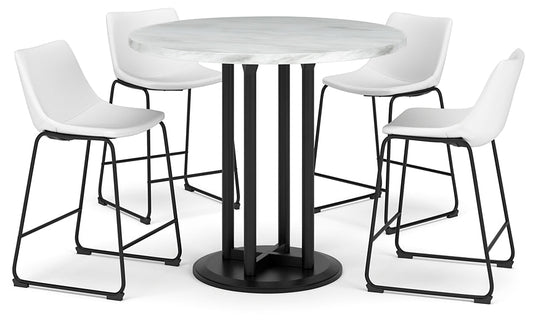 Centiar Counter Height Dining Table and 4 Barstools Smyrna Furniture Outlet