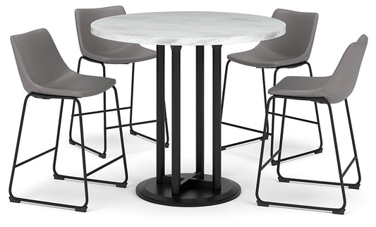 Centiar Counter Height Dining Table and 4 Barstools Smyrna Furniture Outlet