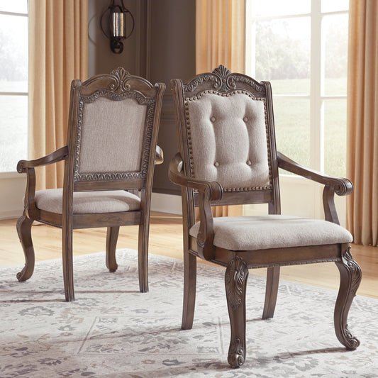 Charmond Dining UPH Arm Chair (2/CN) Smyrna Furniture Outlet