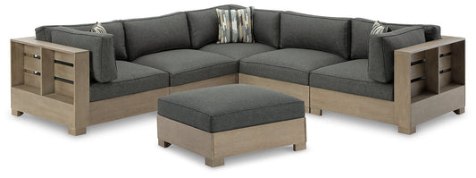 Citrine Park 5-Piece Outdoor Sectional with Ottoman Smyrna Furniture Outlet
