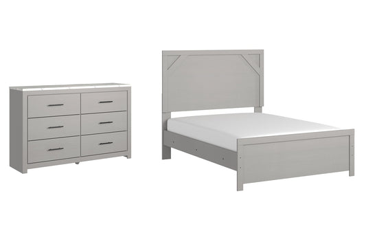 Cottonburg Full Panel Bed with Dresser Smyrna Furniture Outlet