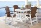 Crescent Luxe Outdoor Dining Table and 4 Chairs Smyrna Furniture Outlet