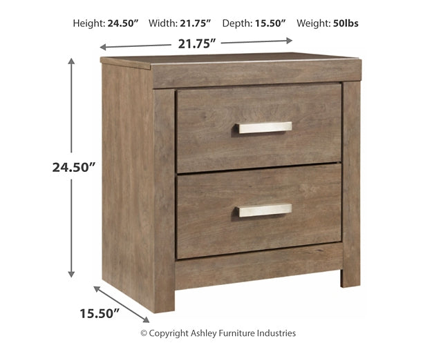 Culverbach Two Drawer Night Stand Smyrna Furniture Outlet