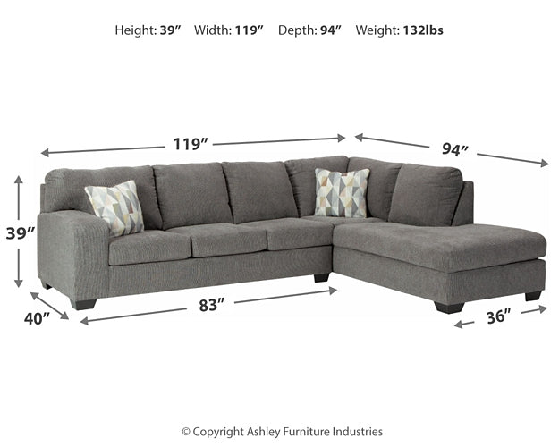 Dalhart 2-Piece Sectional with Chaise Smyrna Furniture Outlet