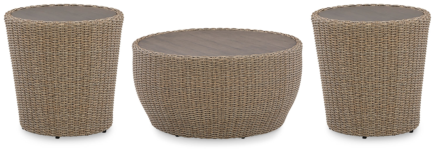 Danson Outdoor Coffee Table with 2 End Tables Smyrna Furniture Outlet