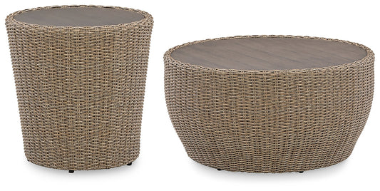 Danson Outdoor Coffee Table with End Table Smyrna Furniture Outlet
