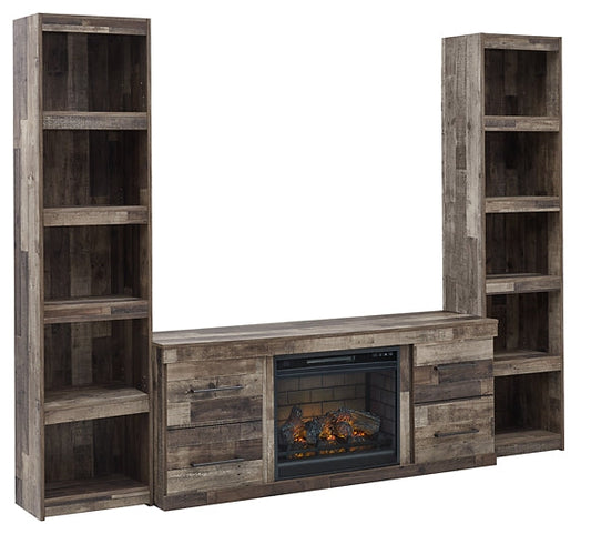Derekson 3-Piece Entertainment Center with Electric Fireplace Smyrna Furniture Outlet