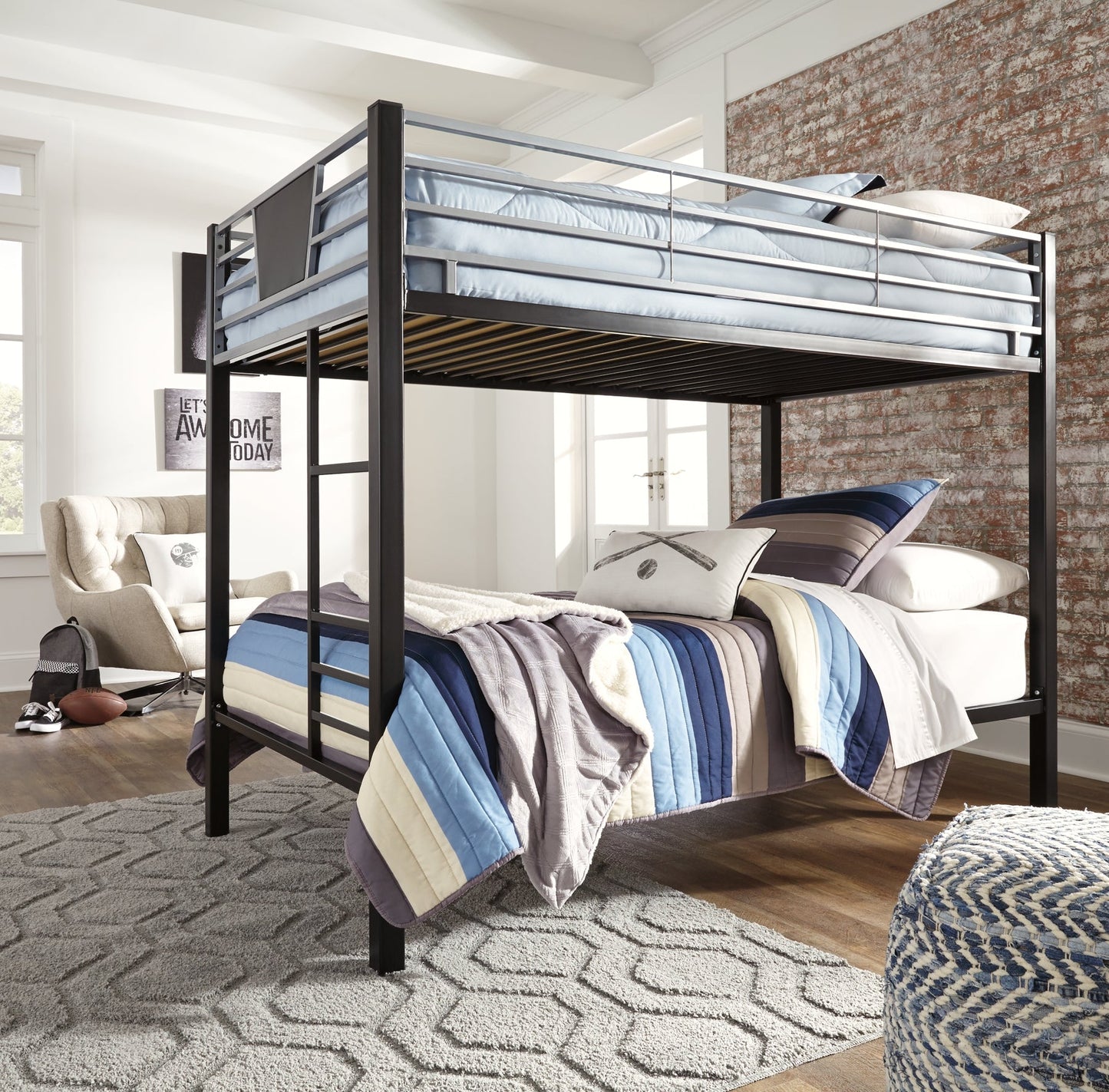 Dinsmore Twin/Twin Bunk Bed w/Ladder Smyrna Furniture Outlet