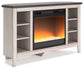 Dorrinson Corner TV Stand with Electric Fireplace Smyrna Furniture Outlet