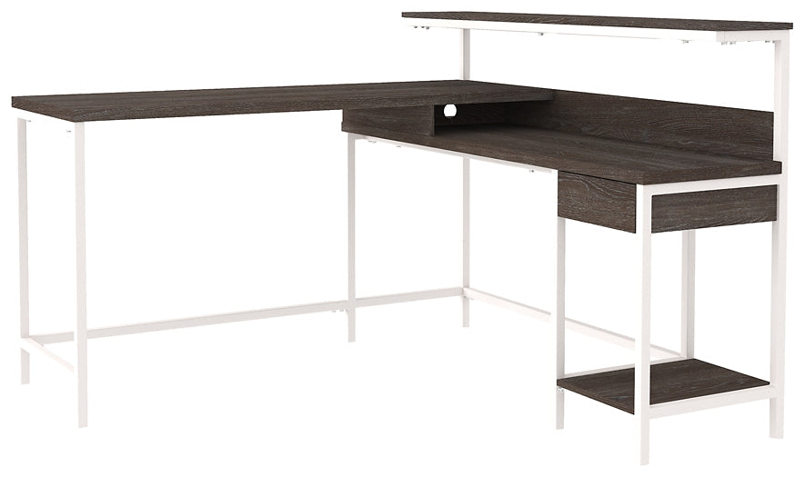 Dorrinson L-Desk with Storage Smyrna Furniture Outlet