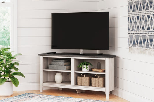 Dorrinson Small Corner TV Stand Smyrna Furniture Outlet