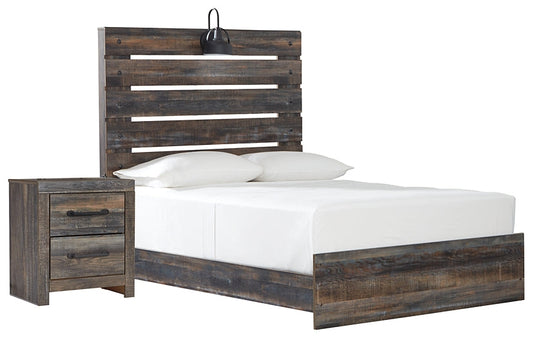 Drystan Twin Panel Bed with Nightstand Smyrna Furniture Outlet