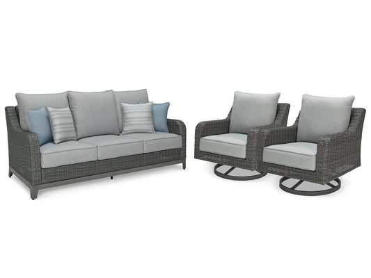 Elite Park Outdoor Sofa with 2 Lounge Chairs Smyrna Furniture Outlet