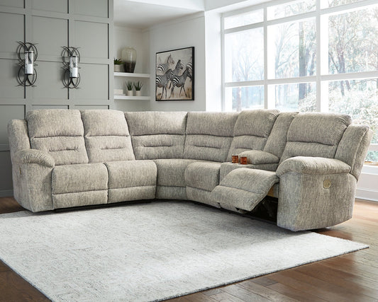 Family Den 3-Piece Power Reclining Sectional Smyrna Furniture Outlet